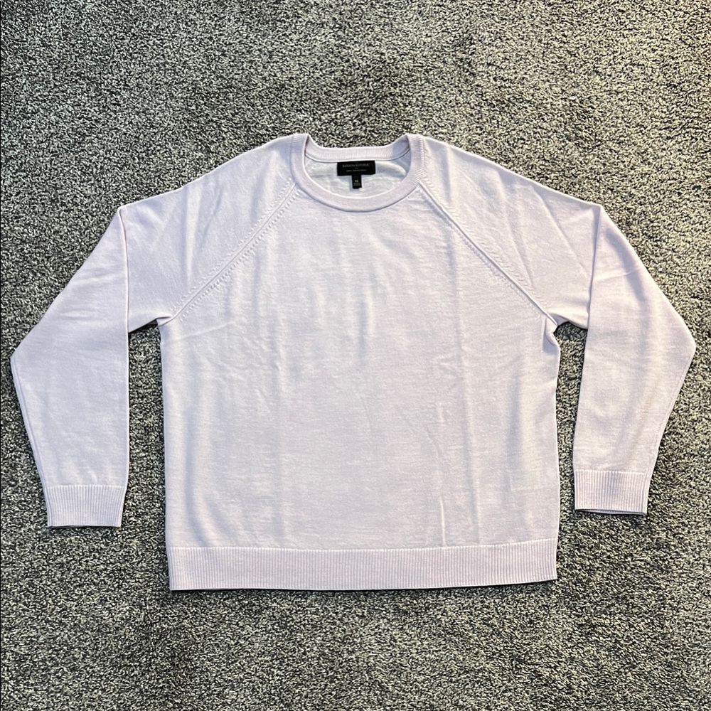 NWOT Banana Republic Light Lavender Crewneck Merino Wool Sweater - Men